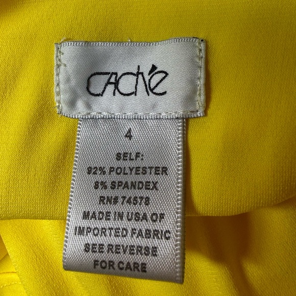 Cache, Rushed Ruffles One Shoulder Cocktail Dress, - Picture 4 of 8